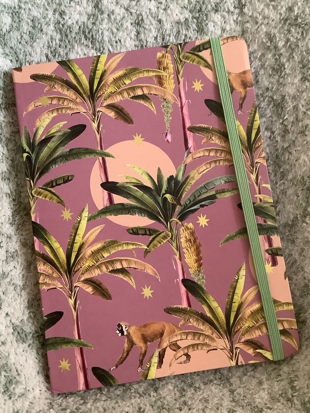 Tropical Monkeys Palm Trees Journal Notebook Bullet Journal NWT 176 dotted pages